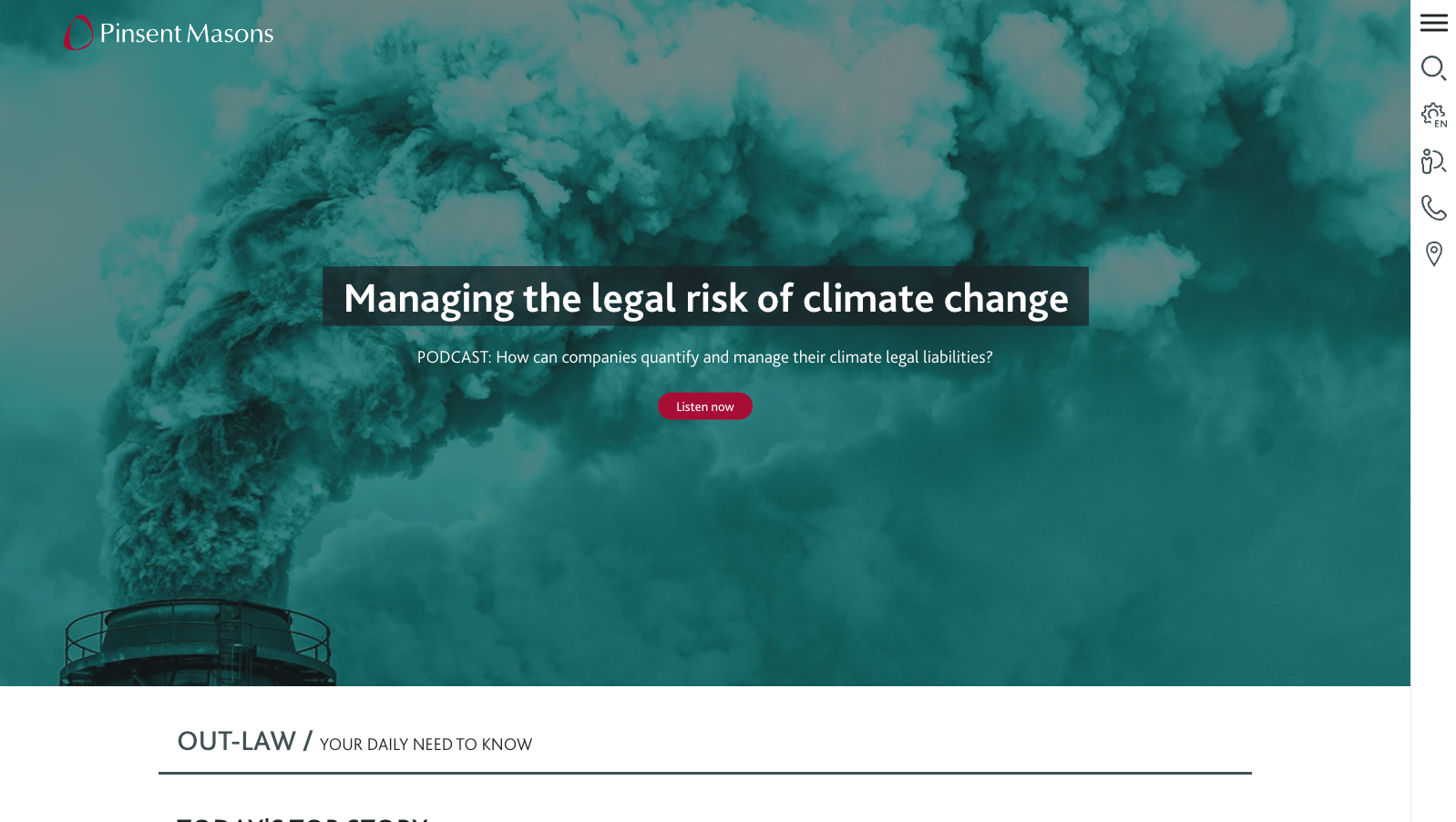 Pinsent Masons page preview