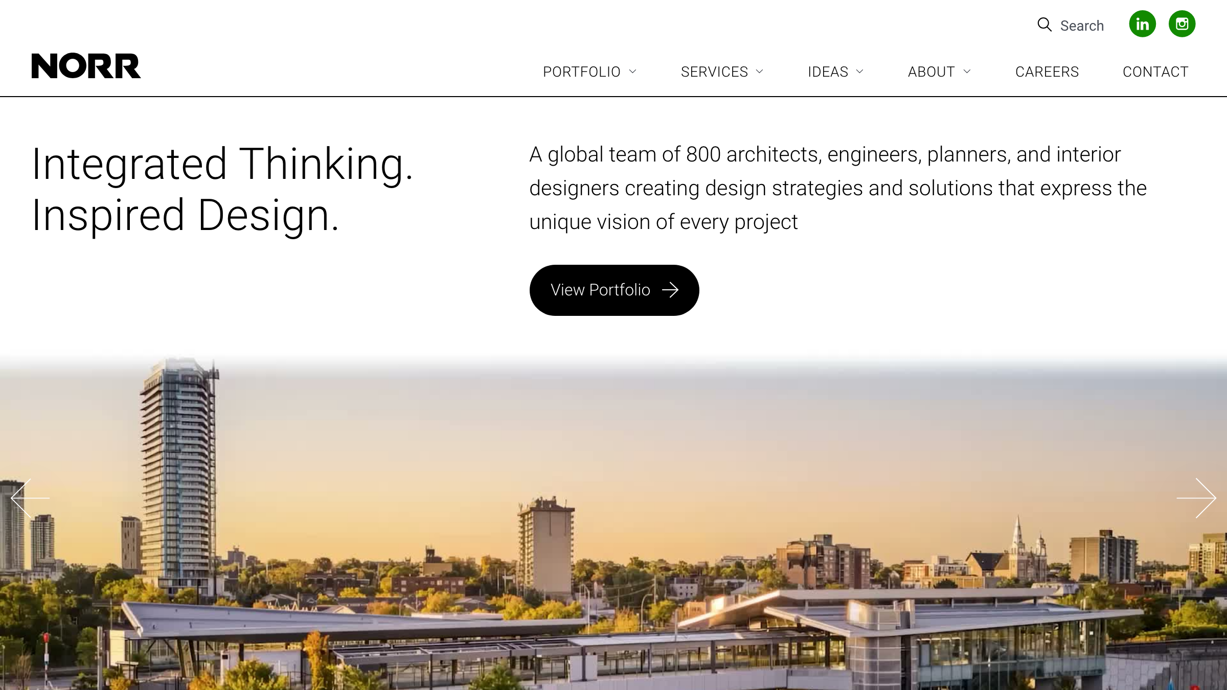 Norr Architectural page preview