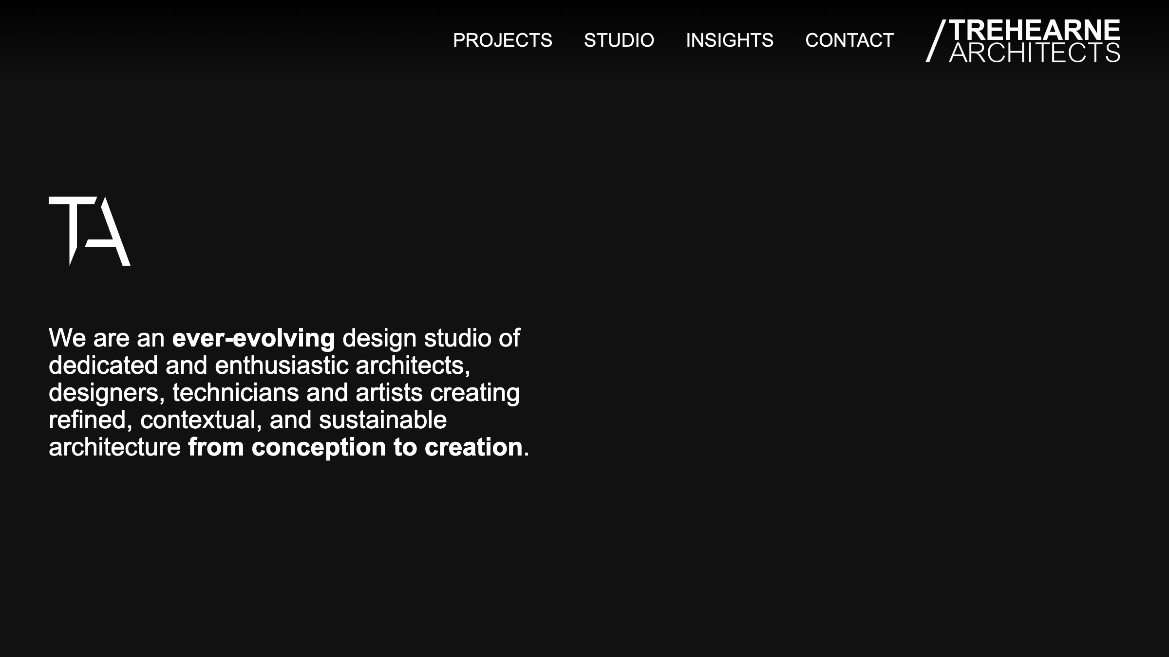 Trehearne Architects page preview