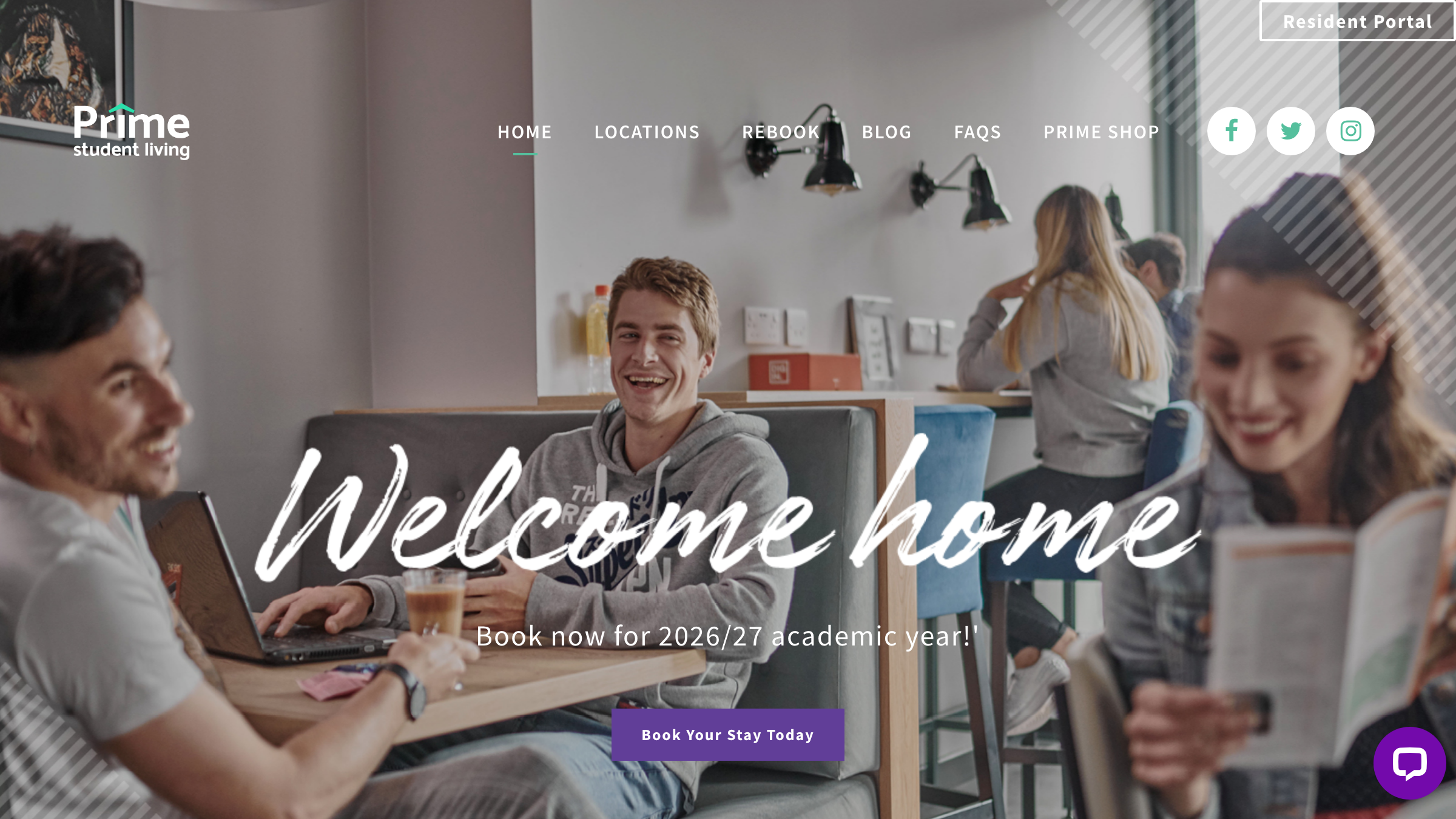 Prime Student Living page preview