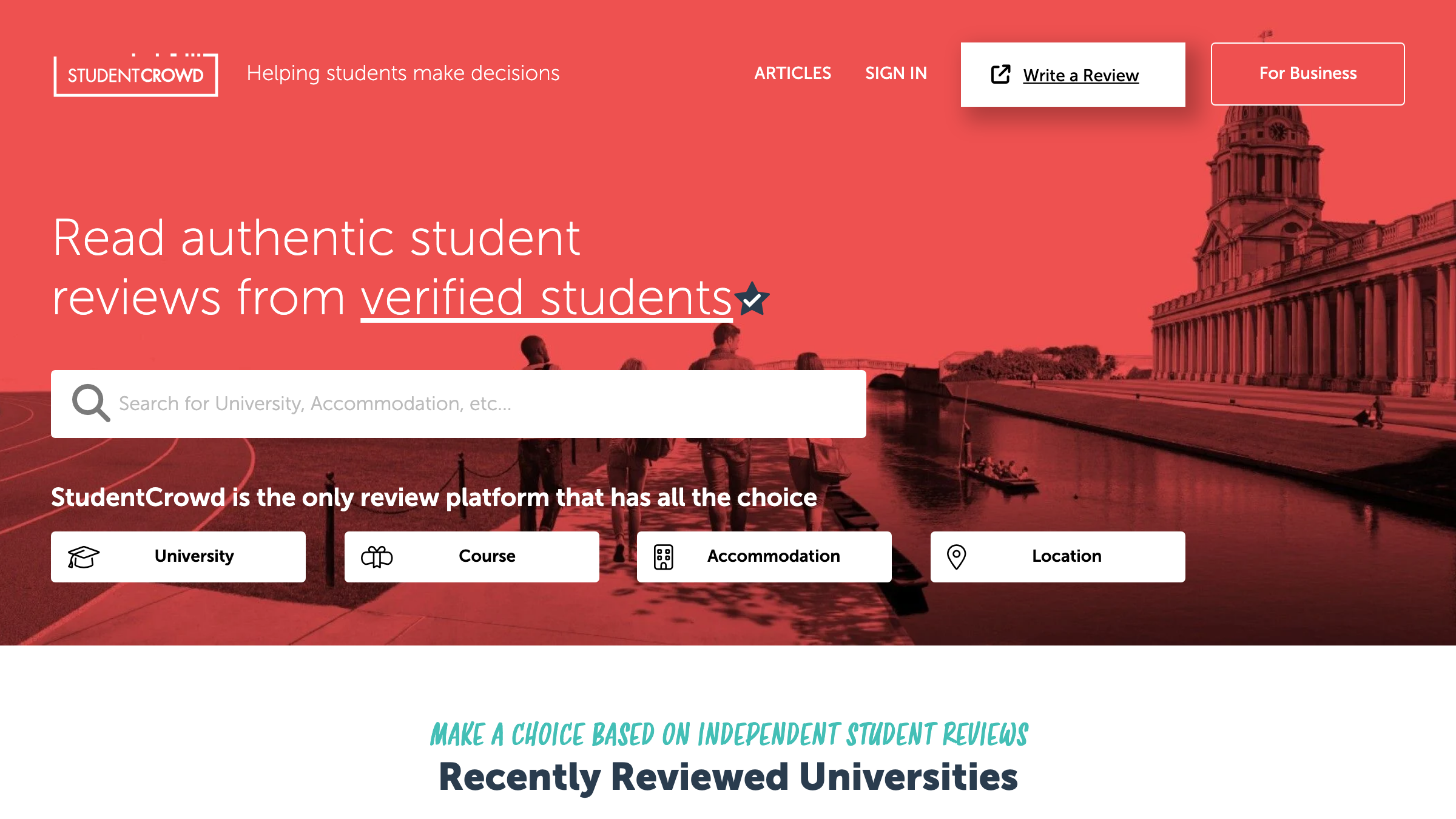 Student Crowd page preview