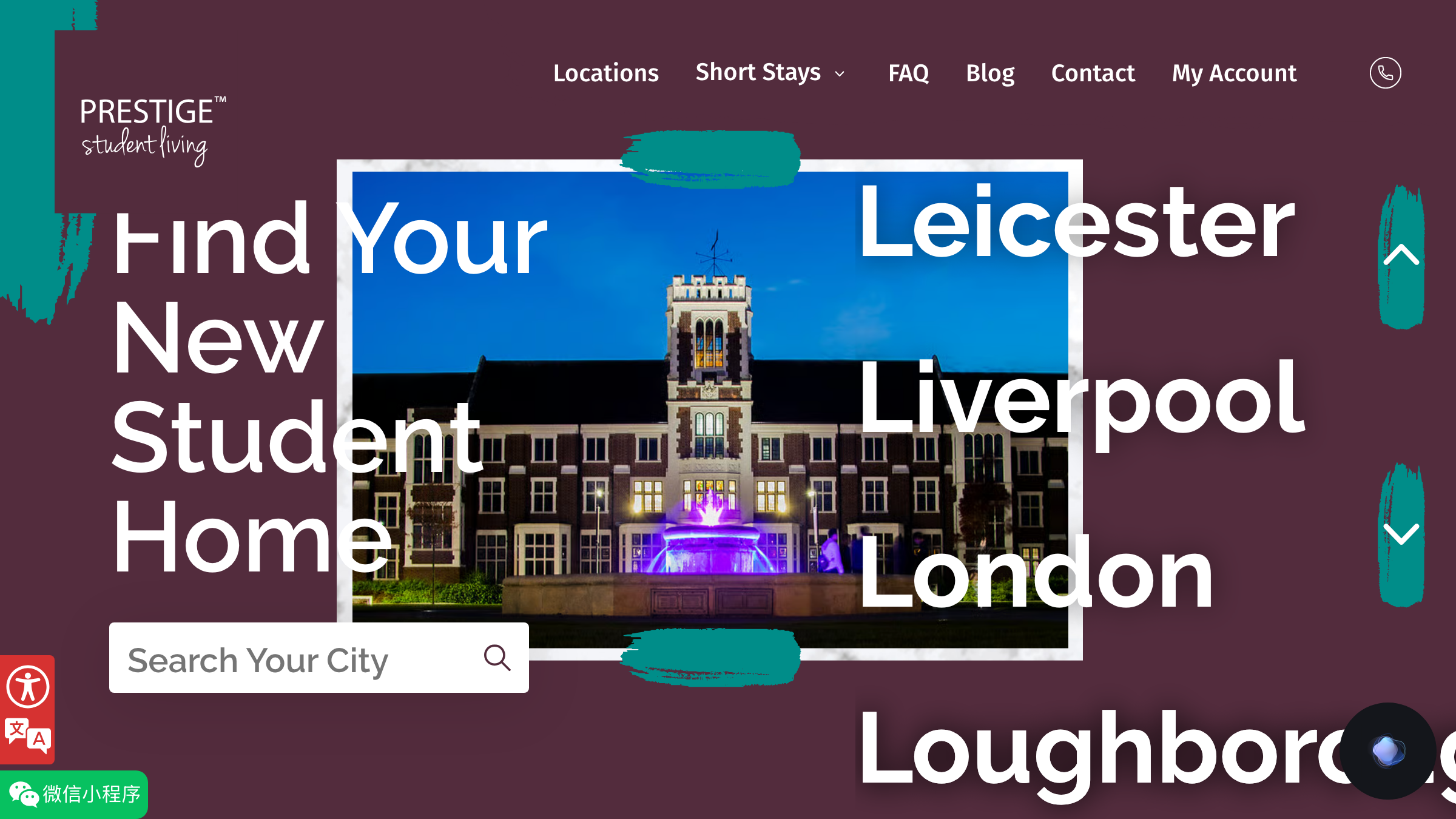 Prestige Student Living page preview