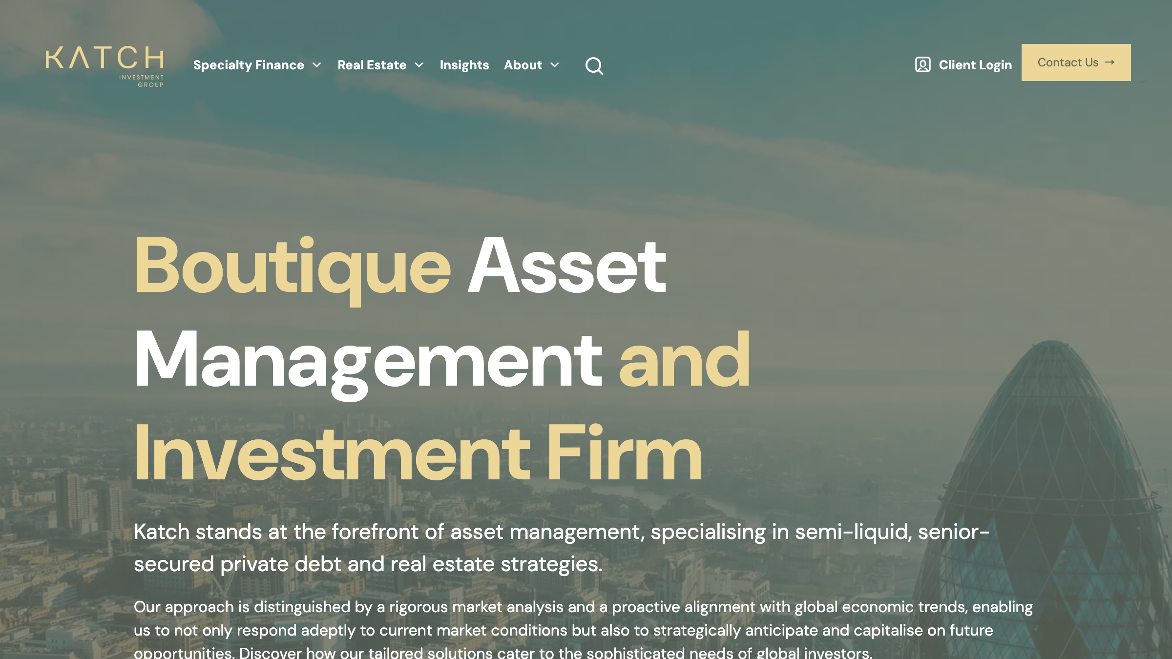 Katch Investment Group page preview