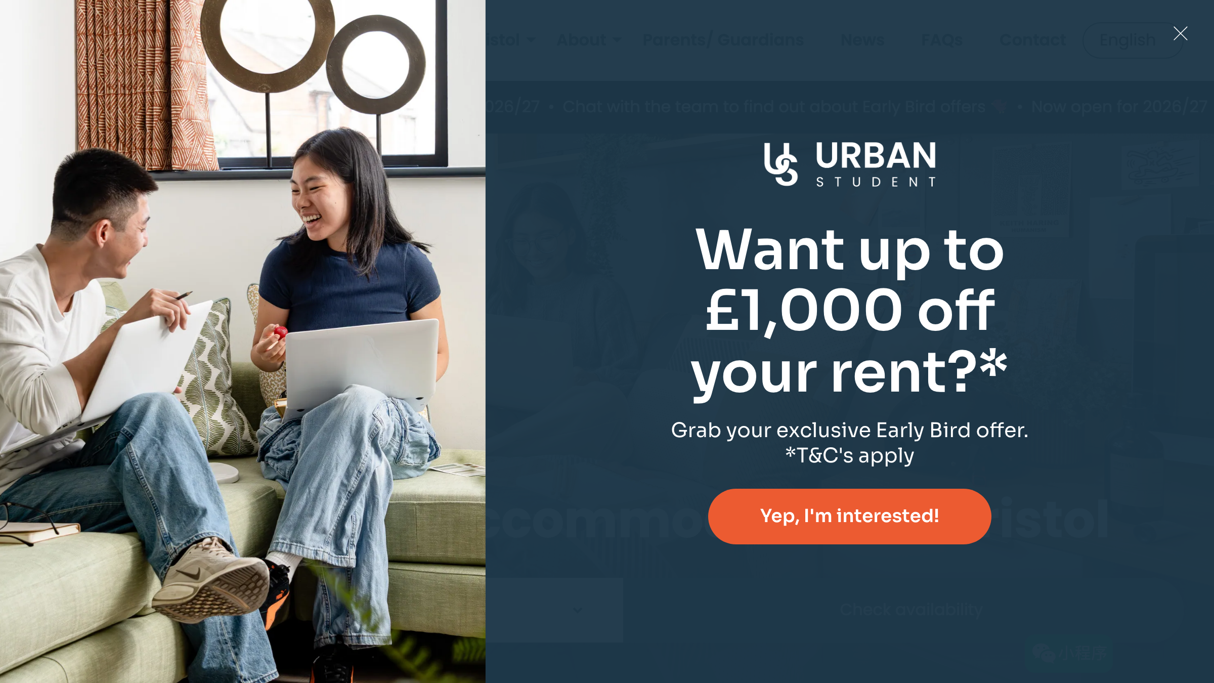 Urban Student page preview