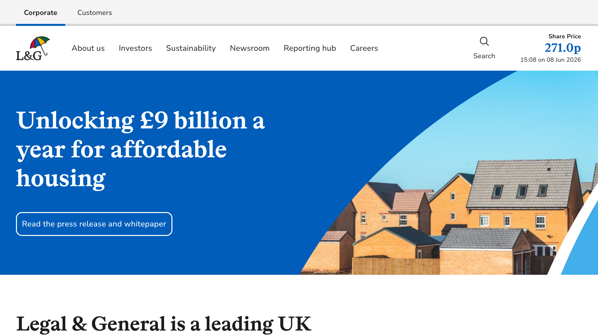 Legal & General Student Living page preview