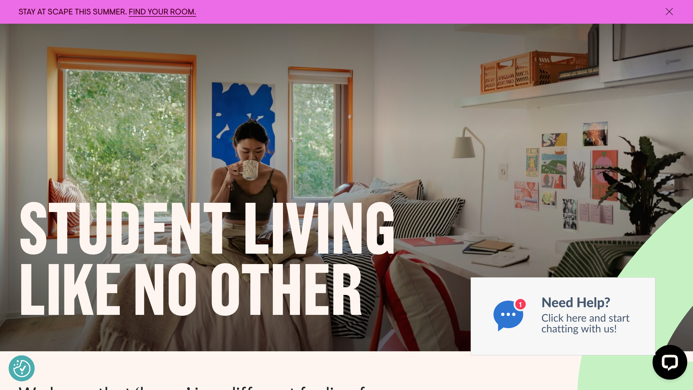 GCP Student Living page preview