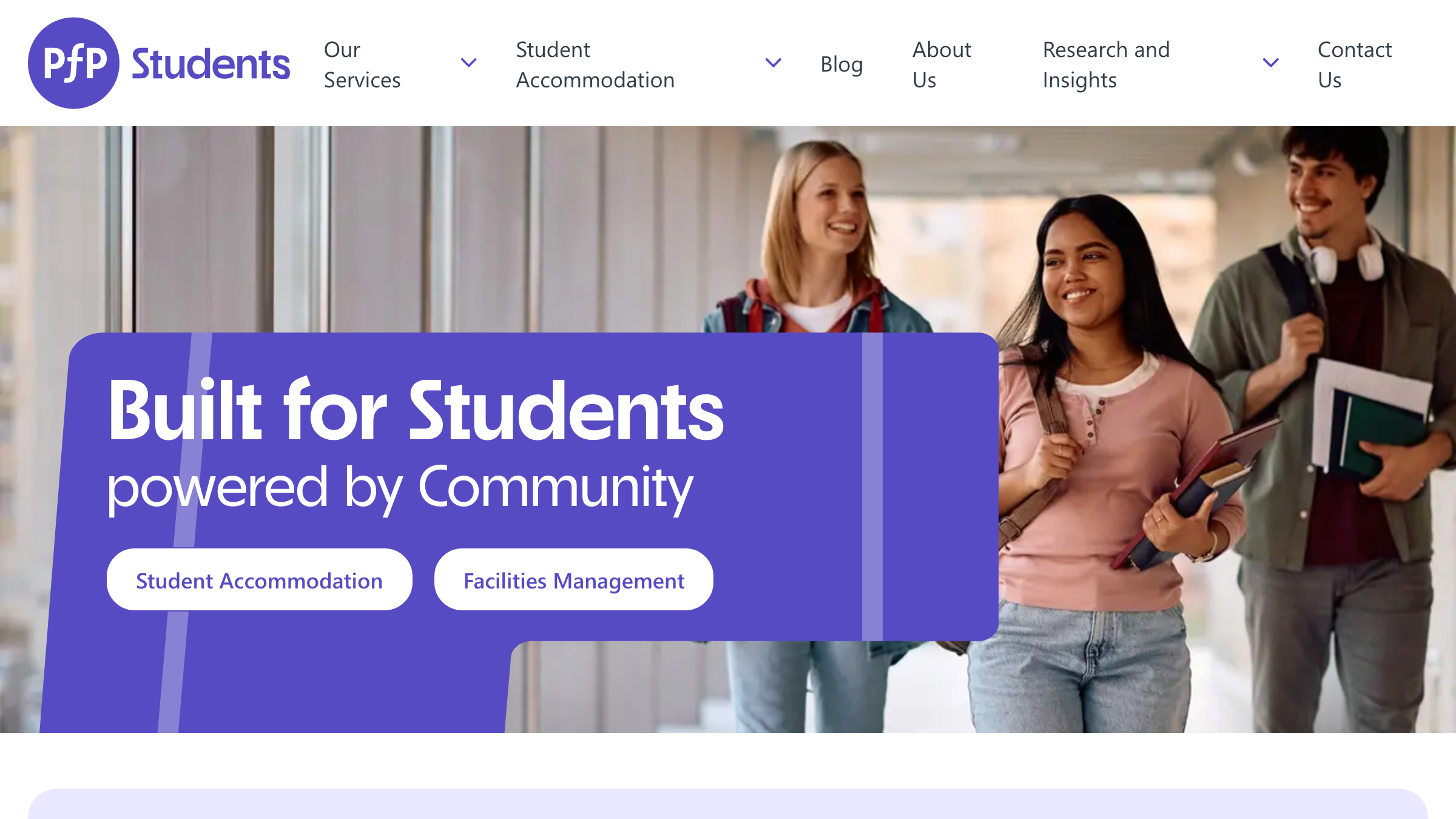 Derwent Students page preview