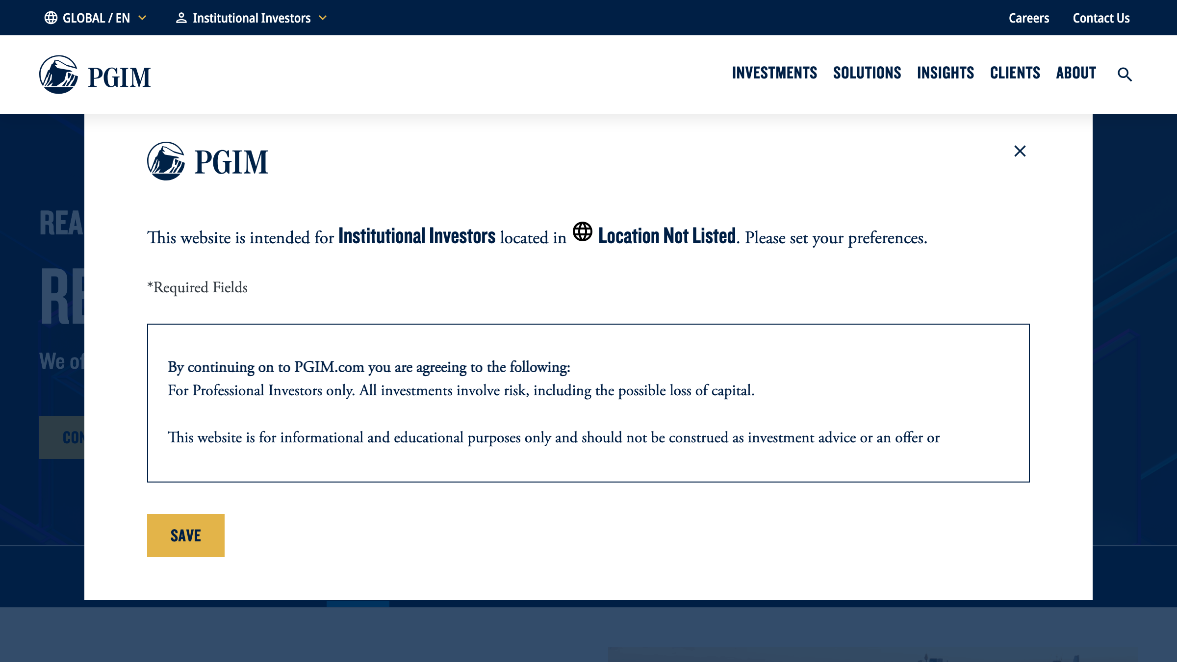 PGIM Real Estate page preview