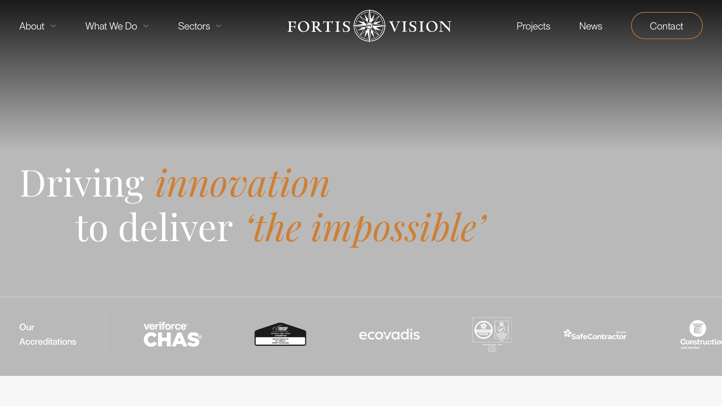 Fortis Vision page preview