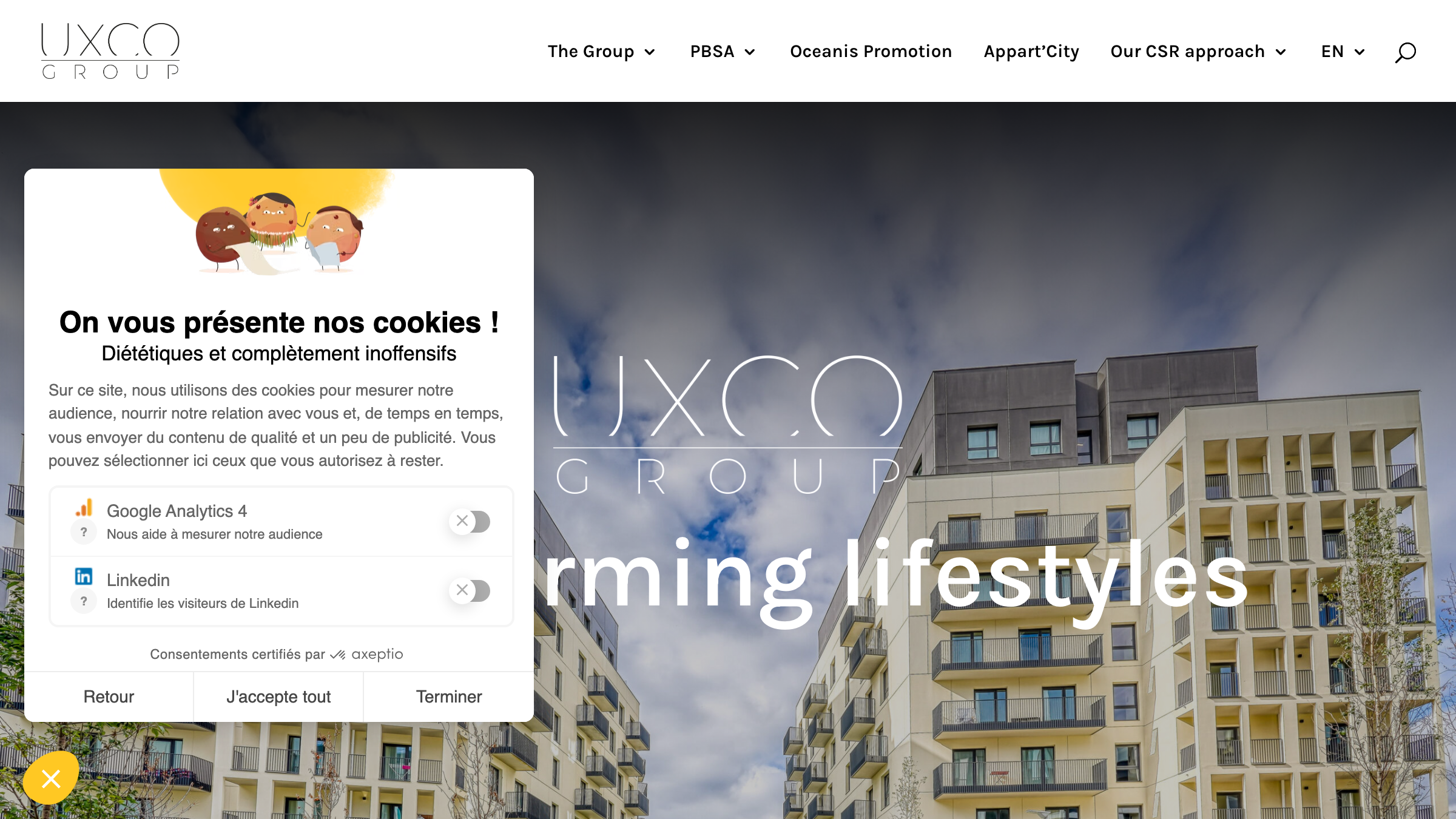 UXCO Group page preview