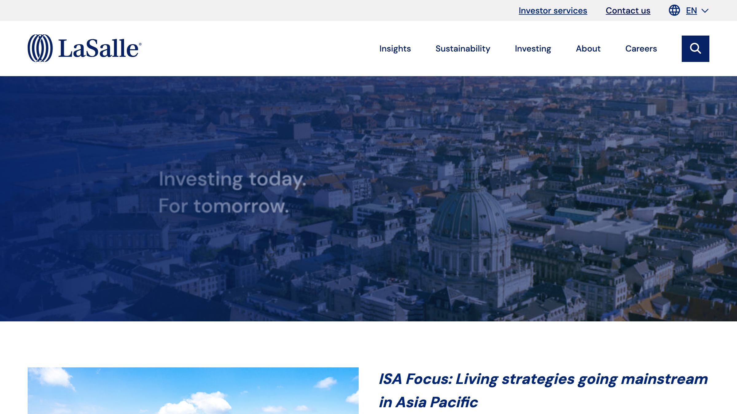 LaSalle Investment Management page preview