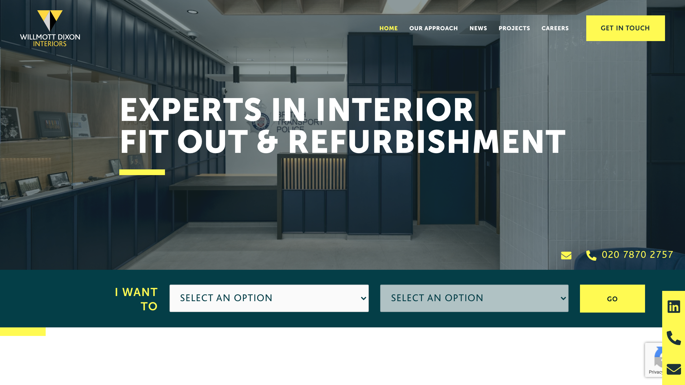 Willmott Dixon Interiors page preview