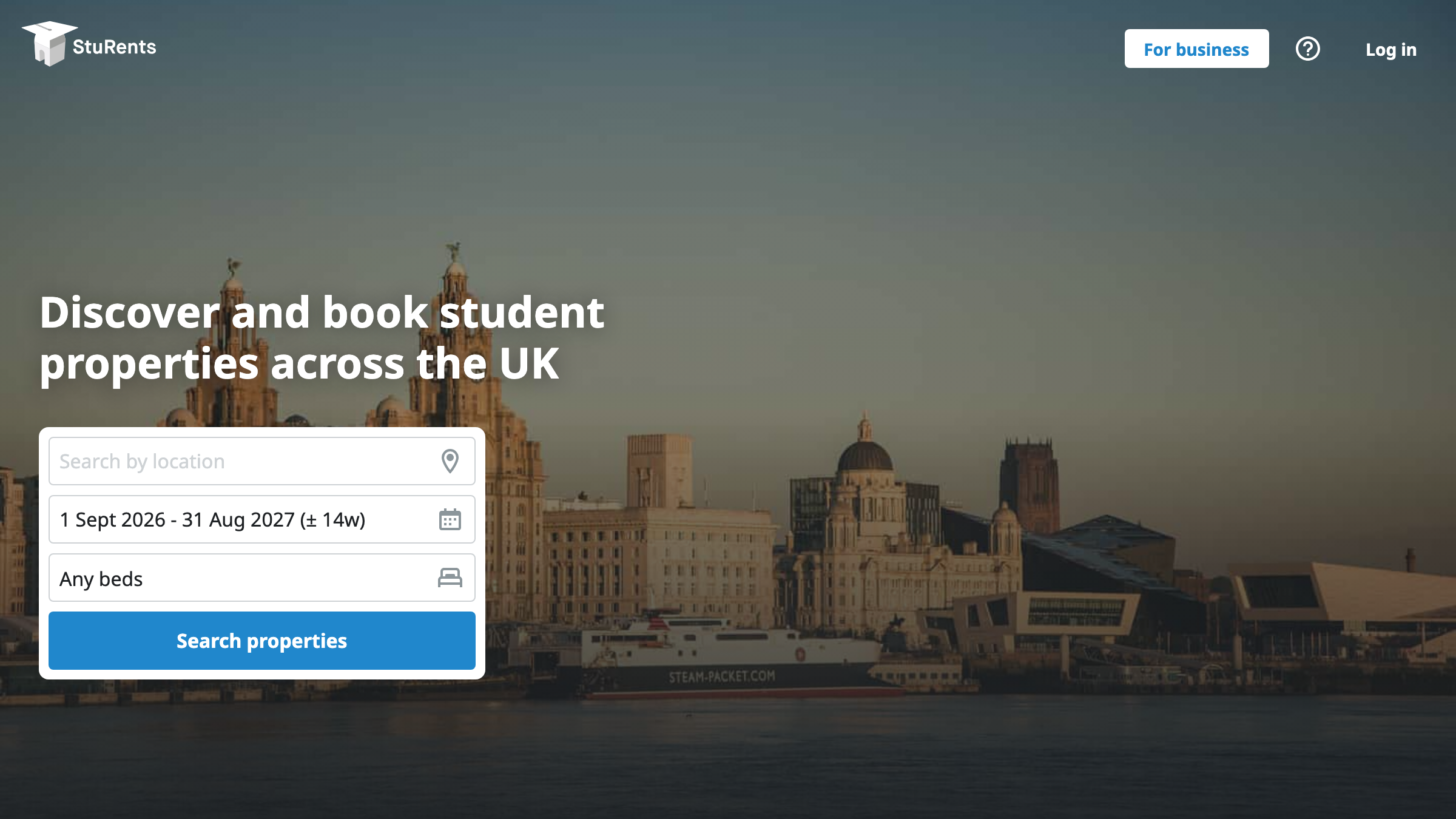 StuRents page preview