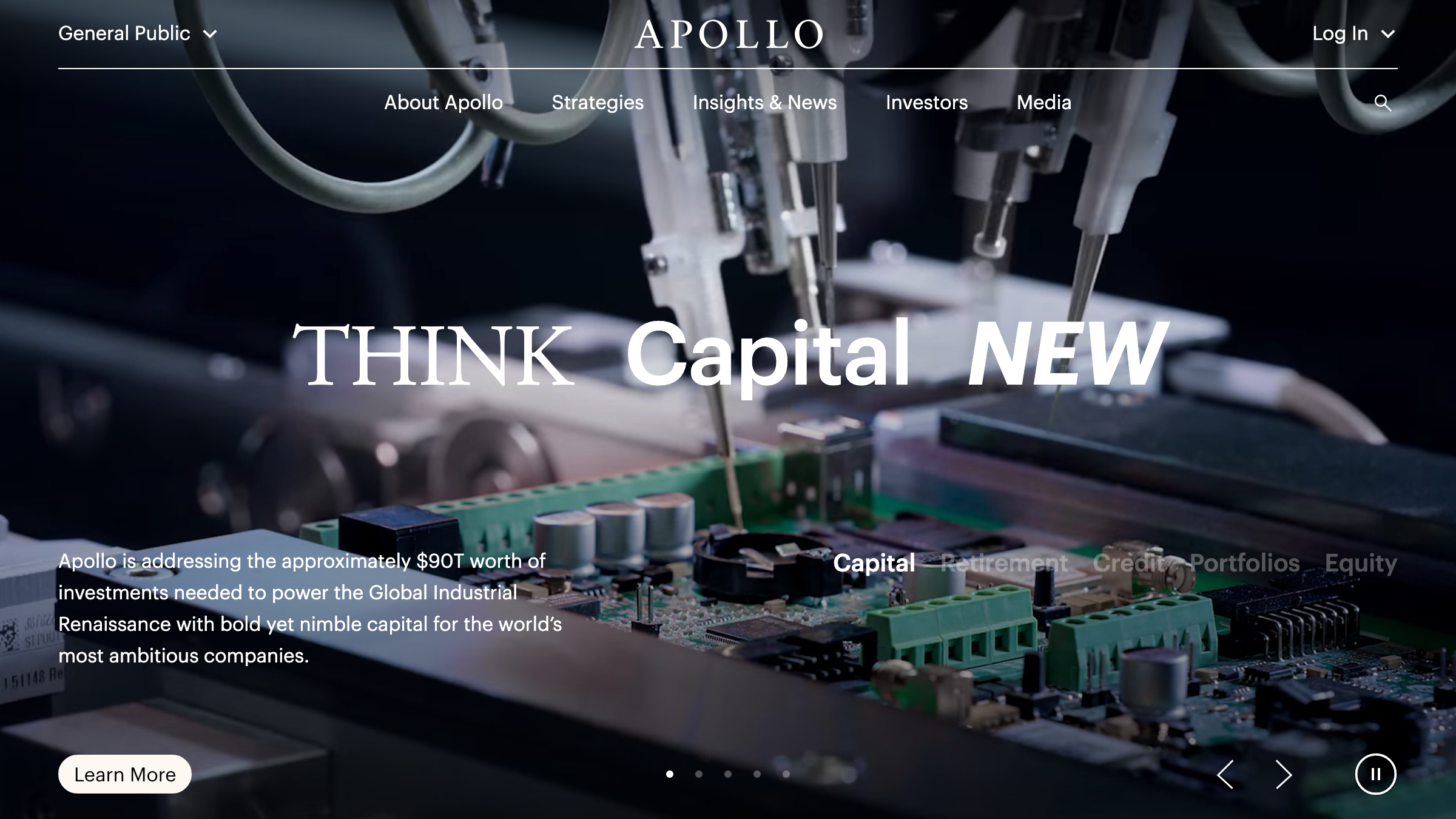 Apollo Global Management page preview