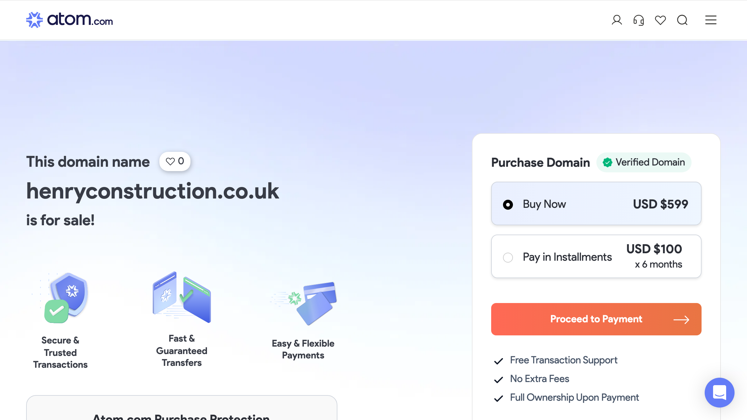 Henry Construction page preview