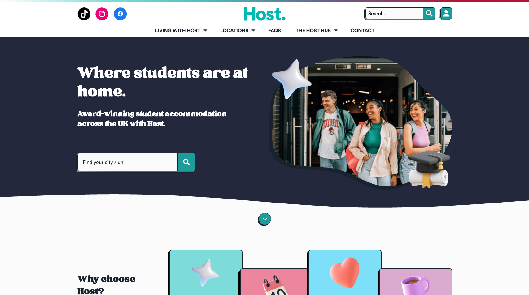 Host Student Accommodation page preview