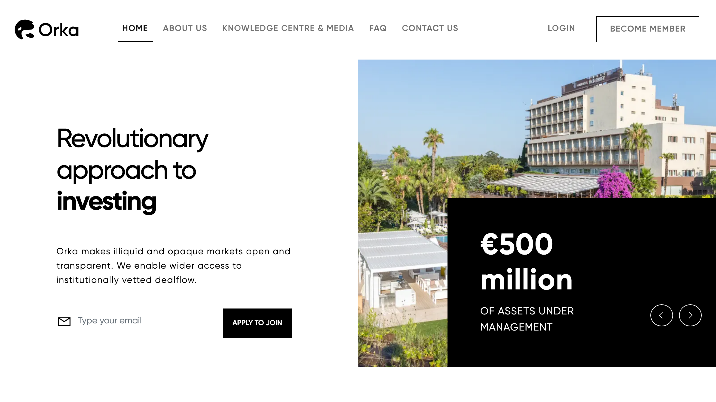 Orka Investments page preview