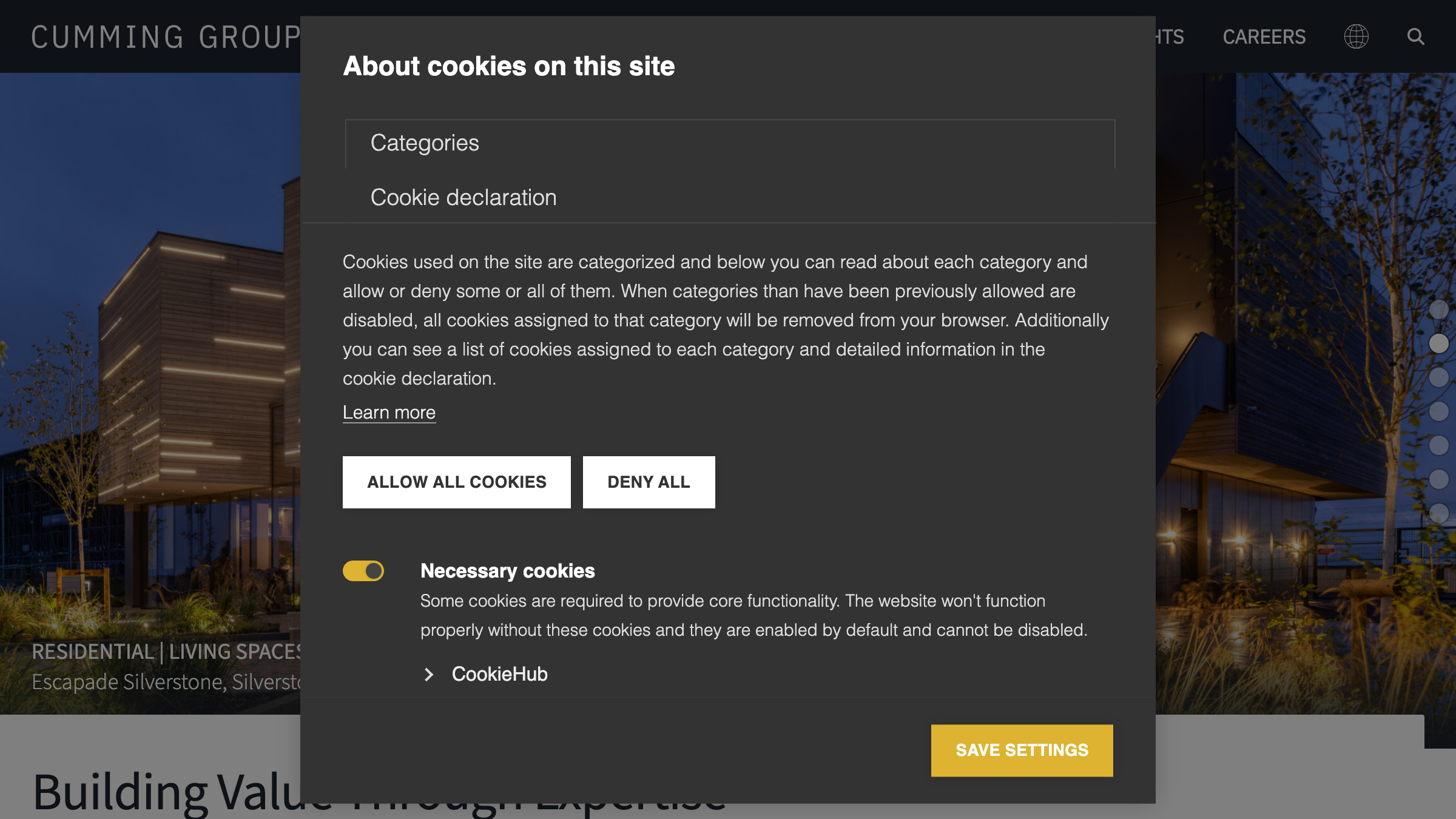 Cumming Group page preview