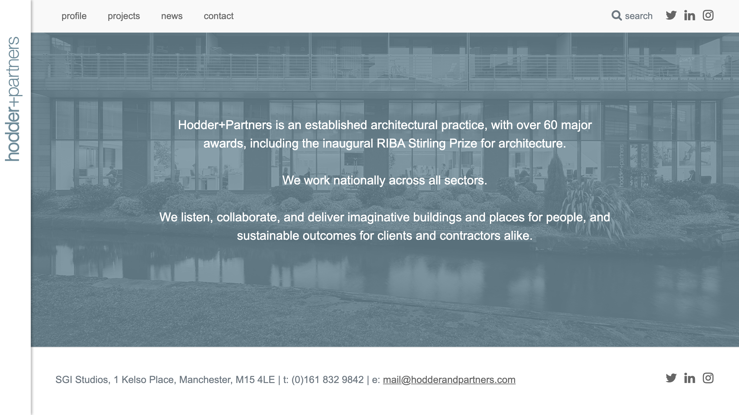 Hodder + Partners page preview