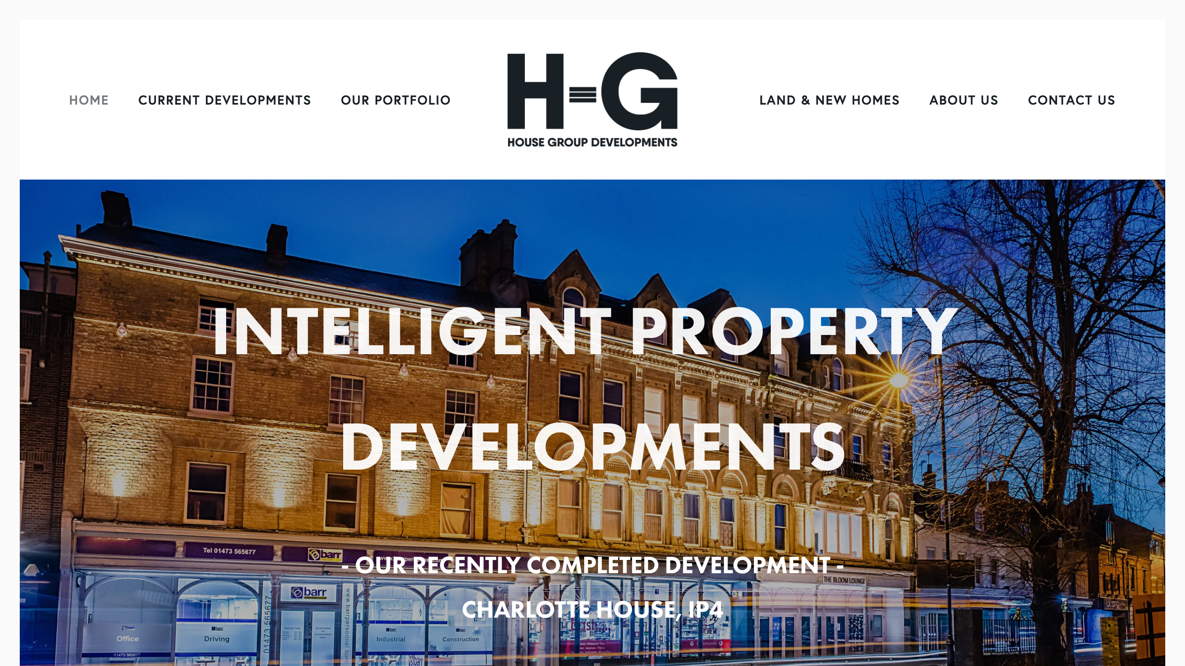 HG Developments page preview