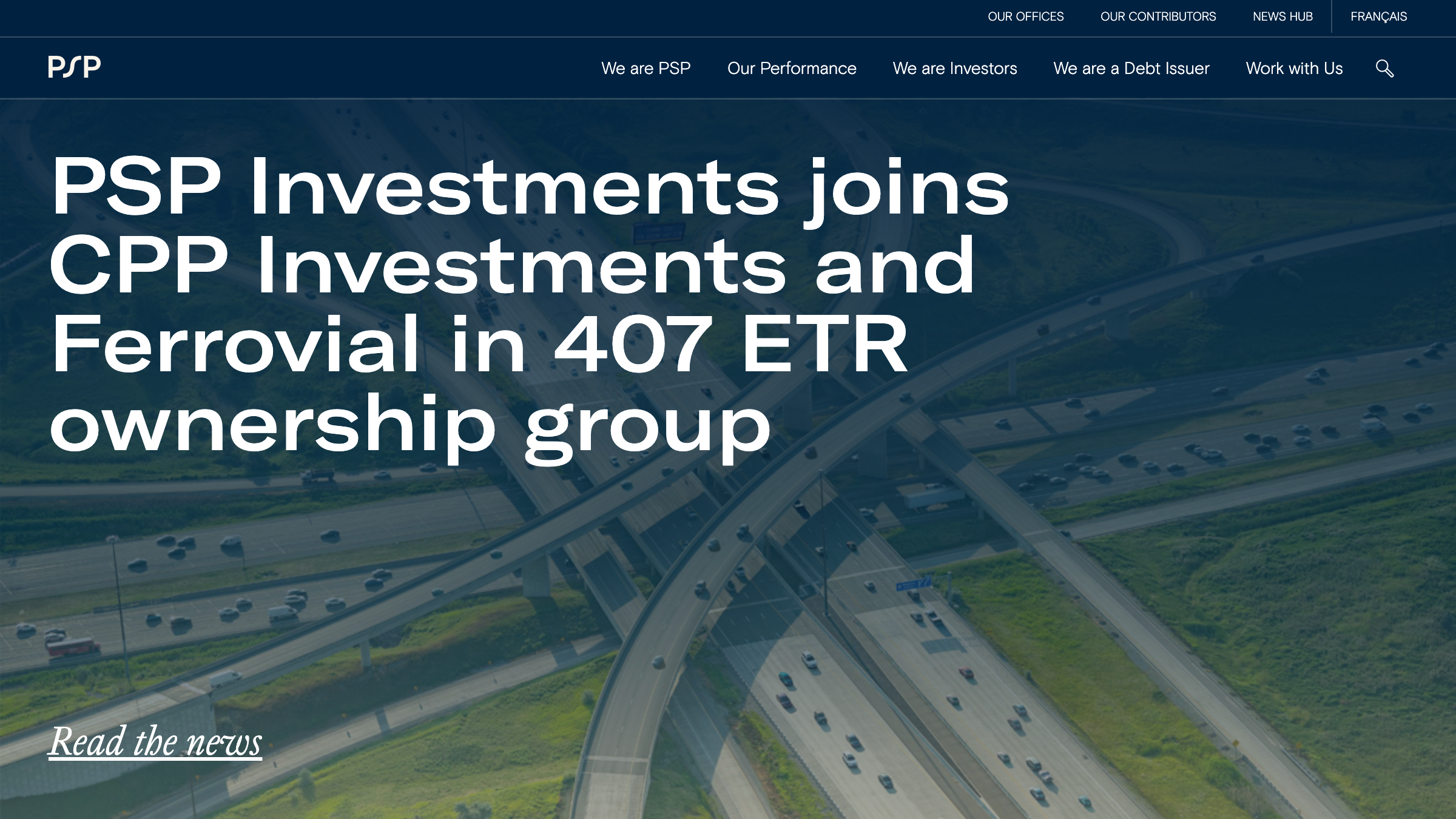 PSP Investments page preview